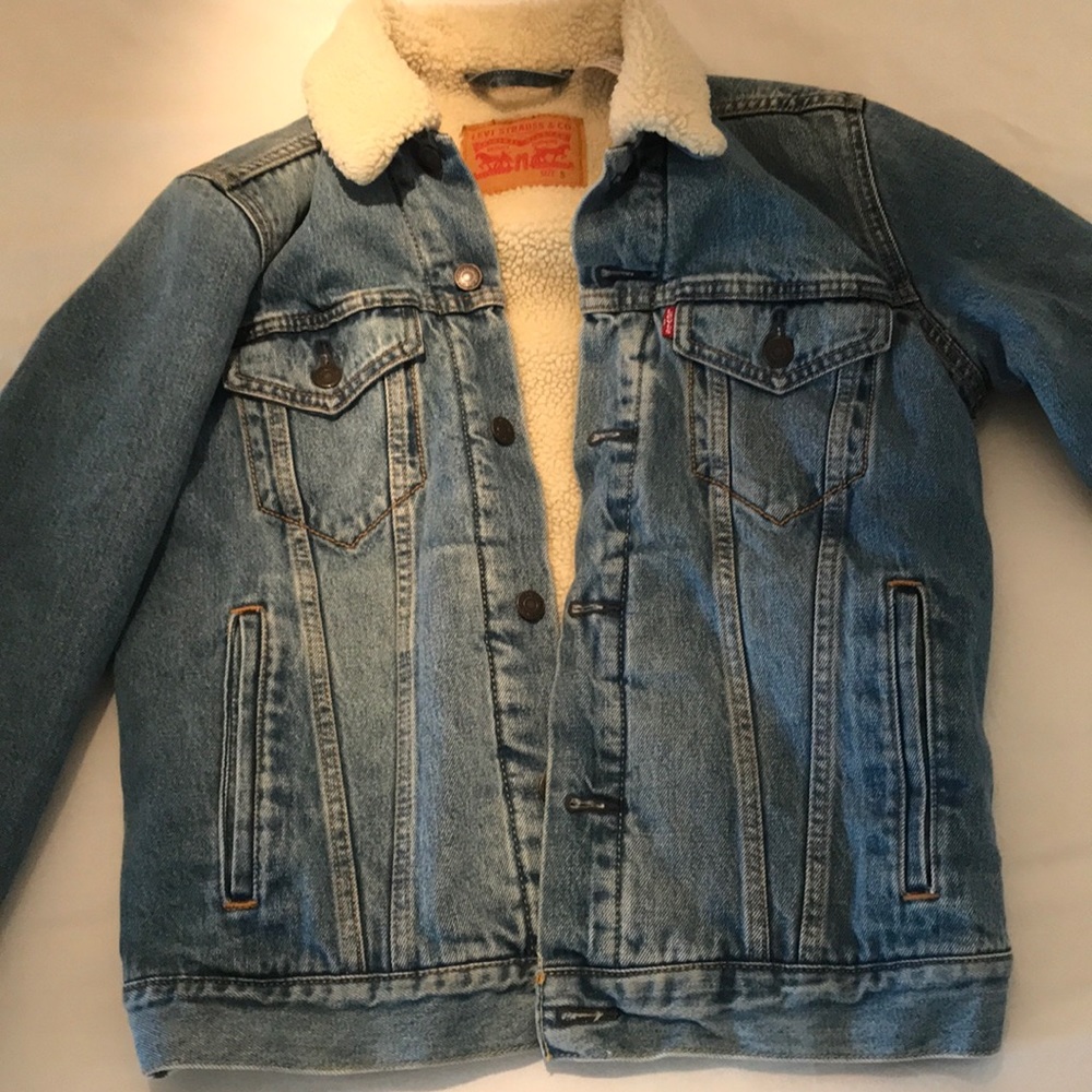 Levi’s jean jacket with fur.